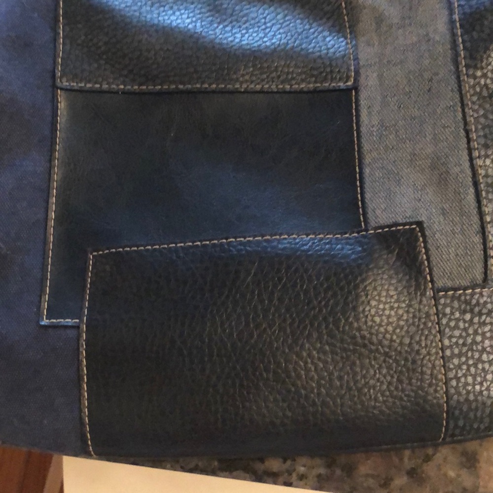 Patchwork Blue Shoulder Bag - image 4